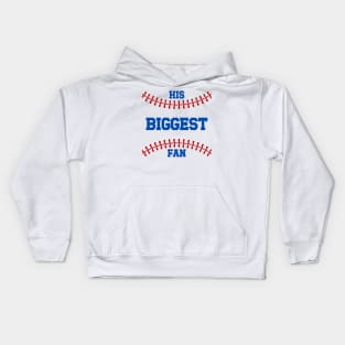 Baseball His Biggest Fan Kids Hoodie